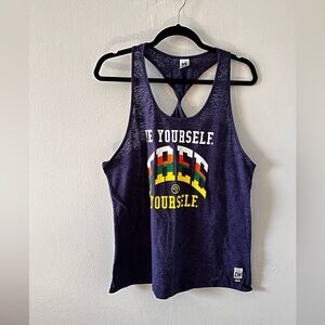 Zumba Fitness Navy Racerback Tank with Multicolor FREE Graphic